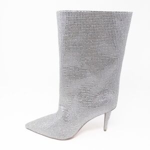 Christian Louboutin Astrilarge Strass Crystal Stiletto Red Bottom Boots 38.5 U